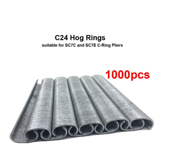 18000 st pneumatiska hog ringar c ring spik klammer klämmor  sc760b sc7c sc7e c ring verktyg tång luftpistol klädsel bur staket spik: C24 1000 st