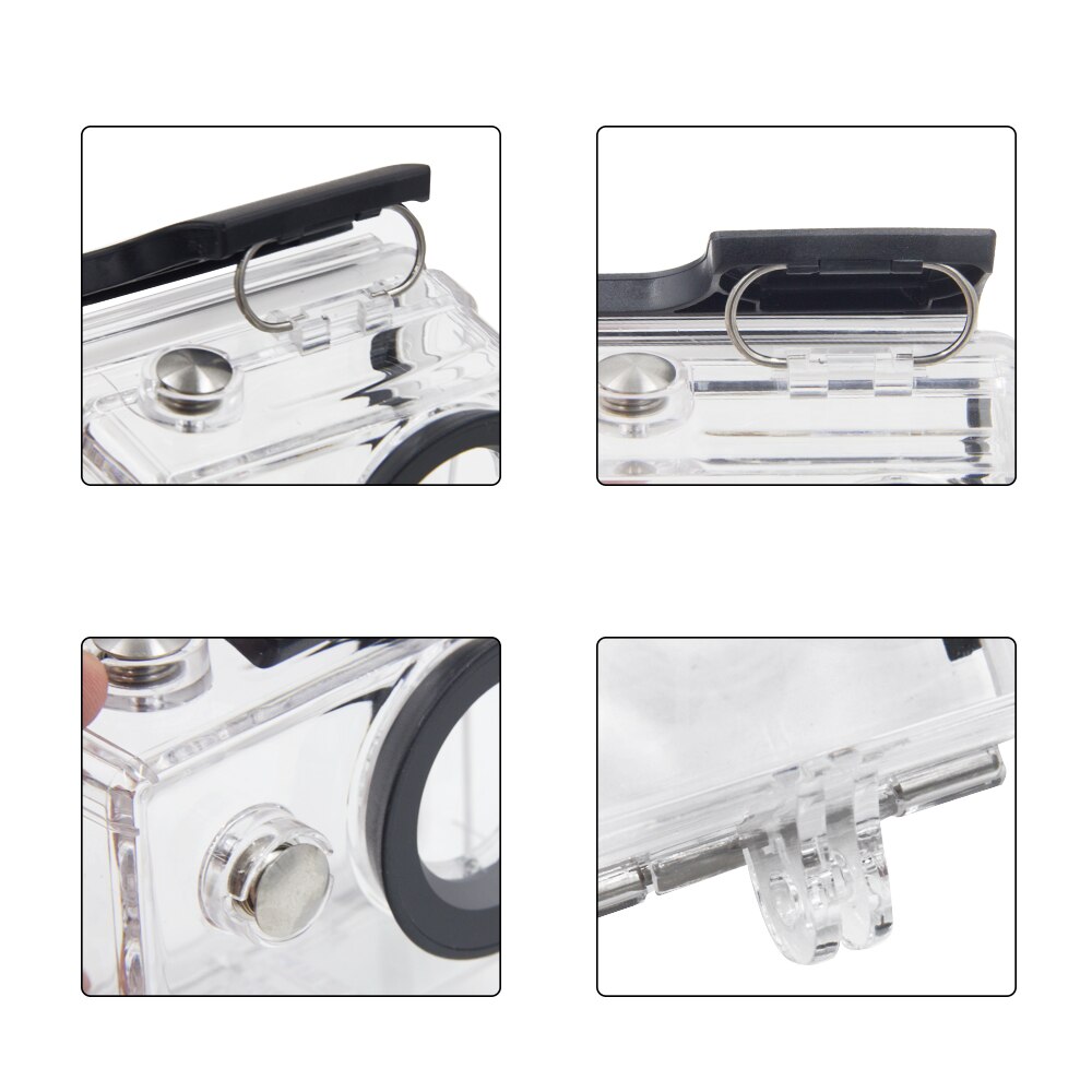 Actie Camera Accessoires Onderwater Waterdichte Behuizing Case Voor GEEKAM S9R/S9 S9Rpro W9 A9 Voor EKEN H9R/H9