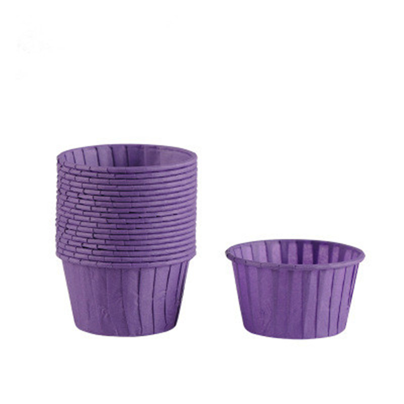 50 Uds. De papel para pastelitos, magdalenas moradas, cupcakes, bandeja para hornear, Caissette, pastelería, pastel de herramienta de decoración, papel para envolver