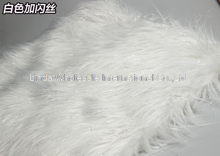 Fuskepels stoff, med lys silke haug 7cm plysj klut, pute foto sofa pute materiale ,160cm*50cm/ stk: 1