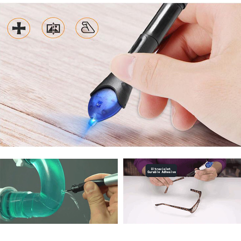 Kleber Stift Schweißen 5 Sekunden Schnelle Reparatur UV Licht Reparatur Stift Werkzeug Bausatz Super Starke Flüssigkeit Kunststoff tauchen Schweißen Mischung