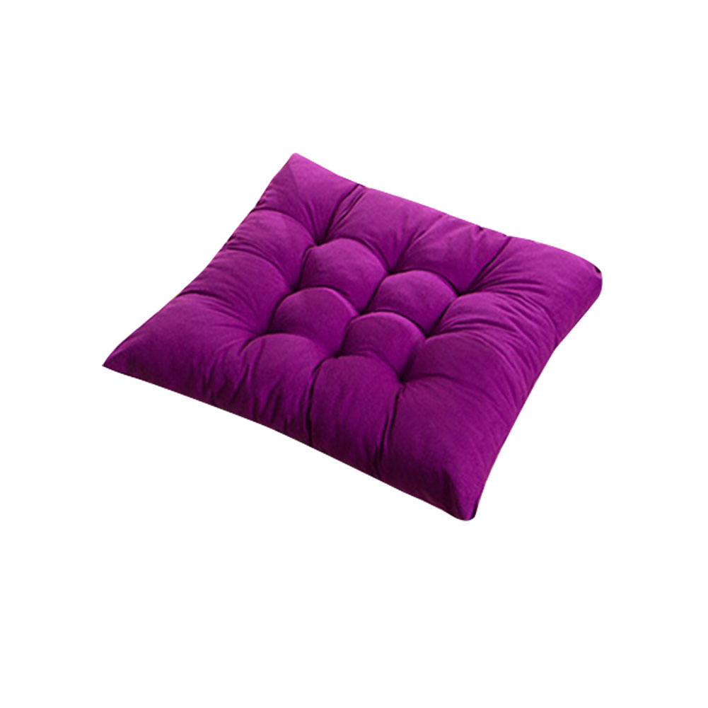 Zachte dikke kussen stoelkussen effen kleur gebonden touw stoelkussen eetkamer keuken kantoor huisdecoratie stoelkussen decoratie: Paars