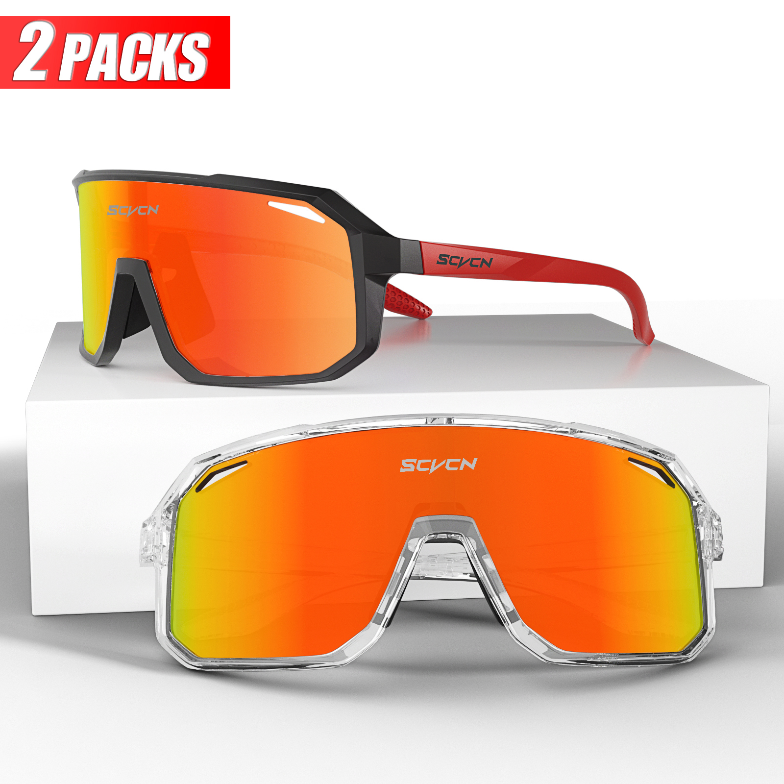 SCVCN Sport Männer UV400 Sonnenbrille Radfahren Gläser Runing Cycl Camp Bike Brillen MTB Outdoor Brille Fahrrad Frauen Jagd