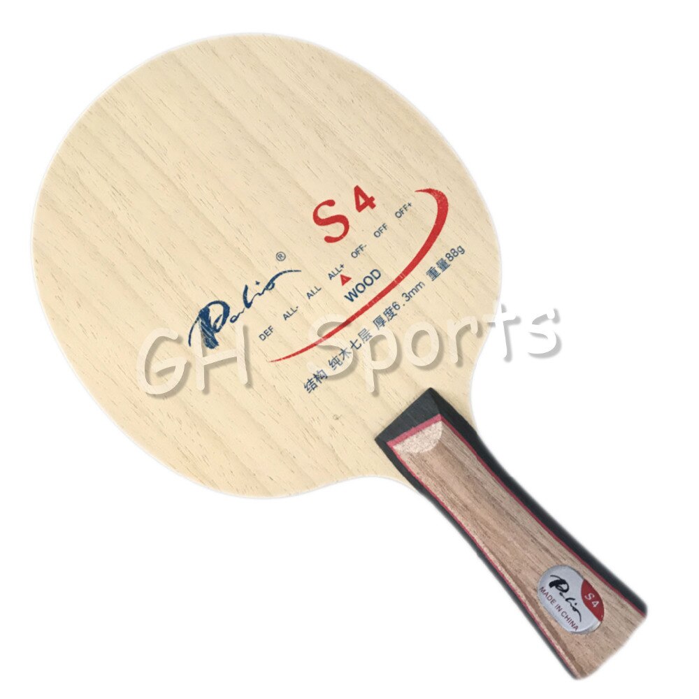 Palio S4 (S-4, S 4), raqueta de tenis de mesa de madera para raqueta de ping-pong