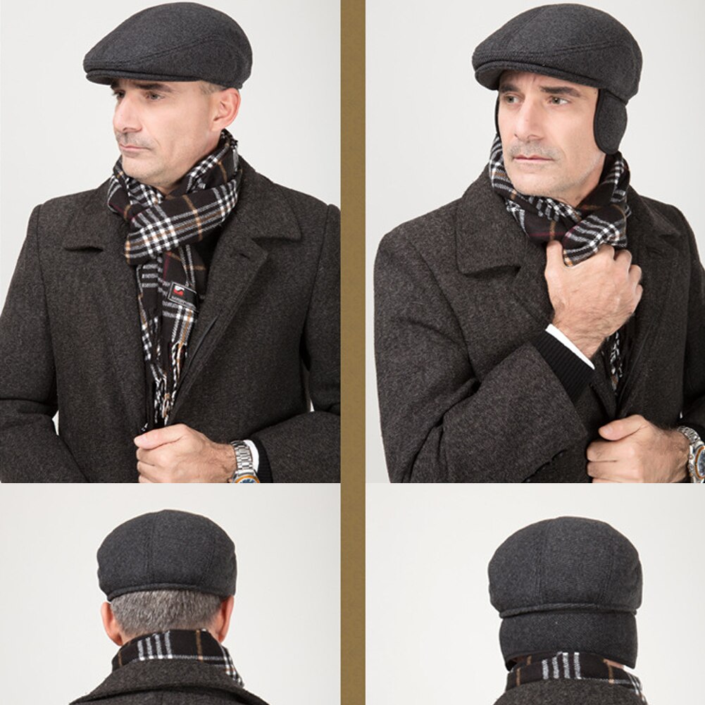 Peaky Blinders-Sombrero de lana con visera plana para hombre y mujer, gorra de malla con visera plana de Golf, Unisex, para otoño e invierno, poliéster