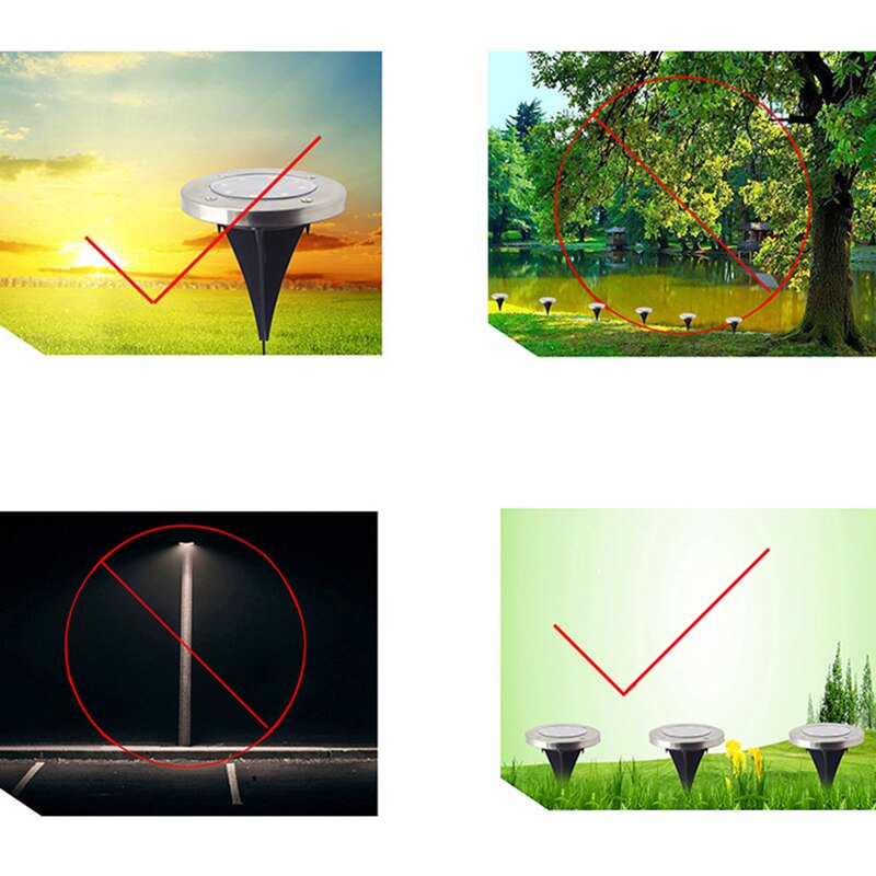 Waterproof Solar Power Ground Buried Lights Floor Outdoor Garden Lawn Path Lamp