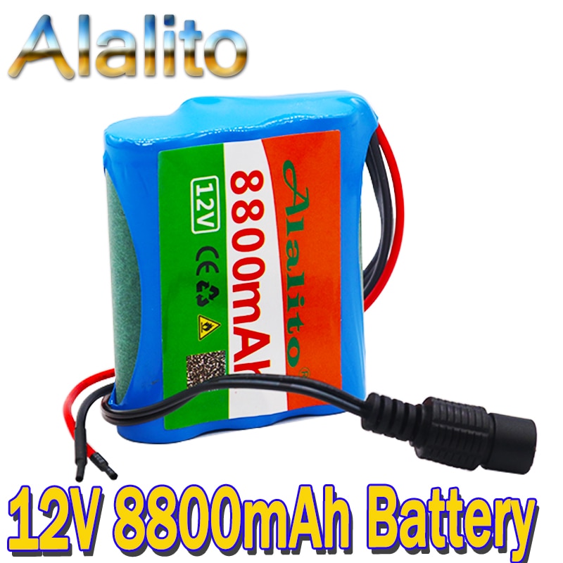original protection plate 12v battery pack 12V 8800mAh 18650 lithium ion DC12.6V super rechargeable battery