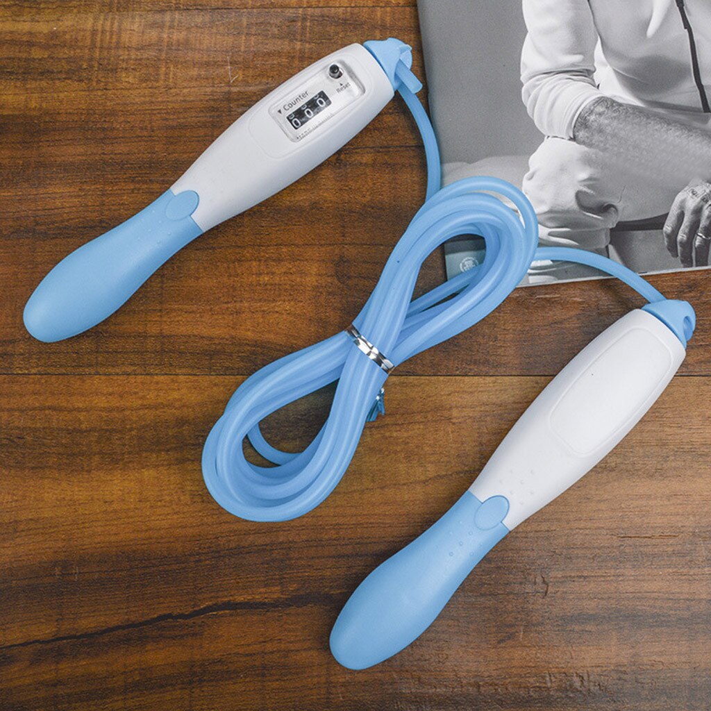 Fitness Jump Ropes With Counter Sports Adjustable Fast Speed Counting Sponge Jump Skip Rope Skipping Wire Examination Rope#P30