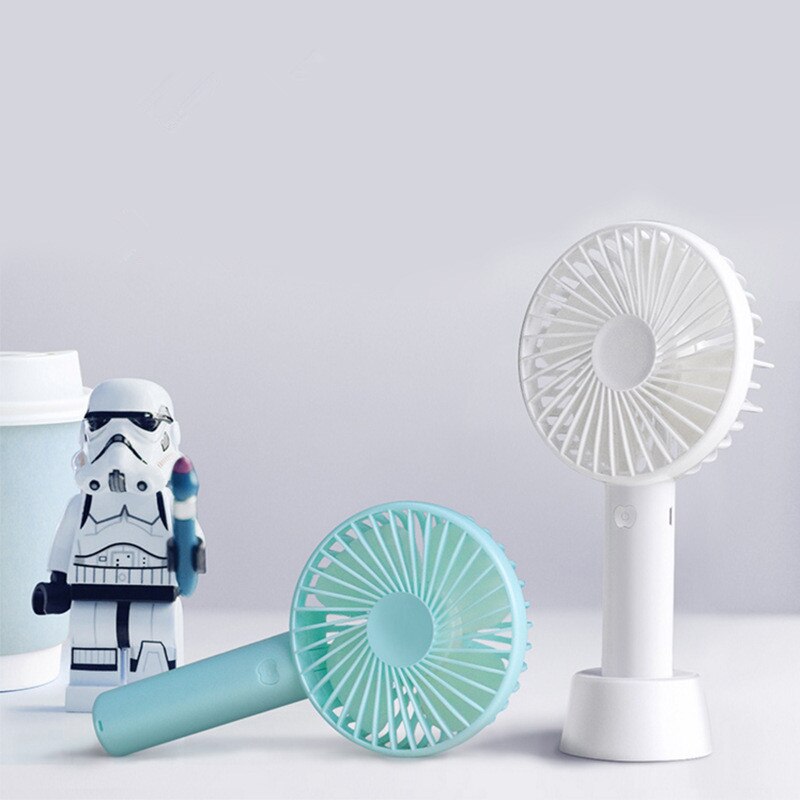 1 Pcs Handheld Persoonlijke Mini Fan Usb Oplaadbare Draagbare Ventilator Koeler Met Strap Verstelbare 3 Speed Voor Kantoor Outdoor Reizen