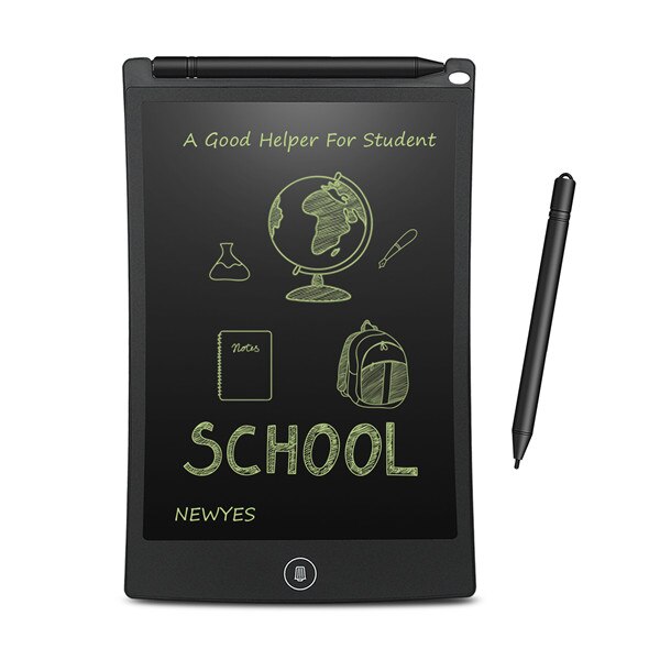 NEWYES 8.5 Inch LCD Writing Digital Tablet Drawing Notepad Electronic HandWriting Pad Graphics Board With Stylus Pen Kids: Black