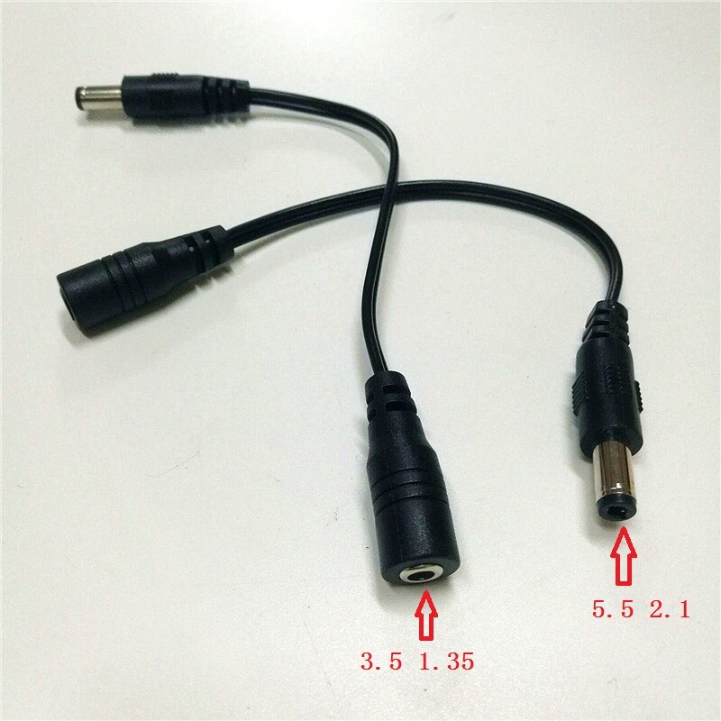 DC3.5 * 1.35 Female naar 5.5*2.1 Male Converter DC Kabel 20 PCS