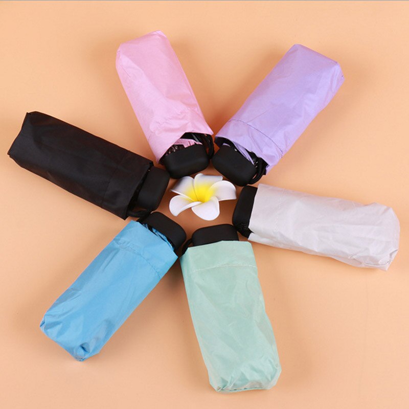 portable men's umbrella mini pocket umbrella UV protection rain folding ladies small automatic umbrella shopping