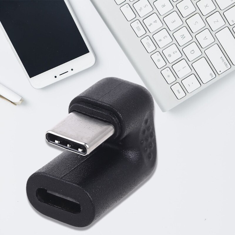 Rät vinkel 90 grader usb 3.1 typ c hane till hona usb c konverteradapter för mobiltelefon surfplatta laptop usb c laddare  x6hb