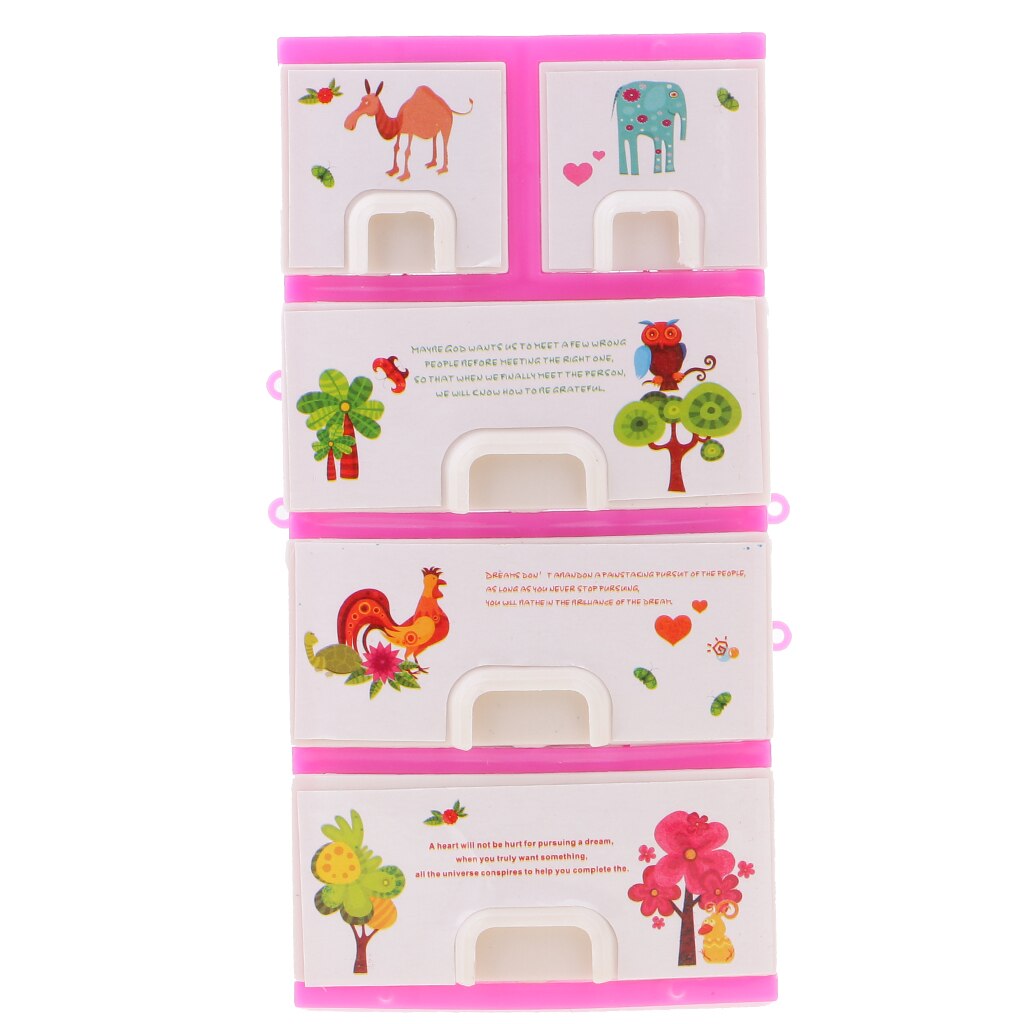 31 pieces/Set Dolls Storage Cabinet Makeup Tea Set Dress Up Doll House Accs