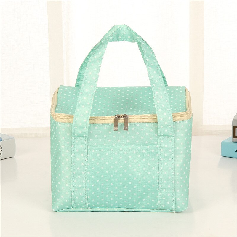 Bolsas de almuerzo de tela Oxford de gran capacidad para hombre y mujer, bolsa térmica de viaje para comida, Picnic, portátil, impermeable, más fresca: GREEN