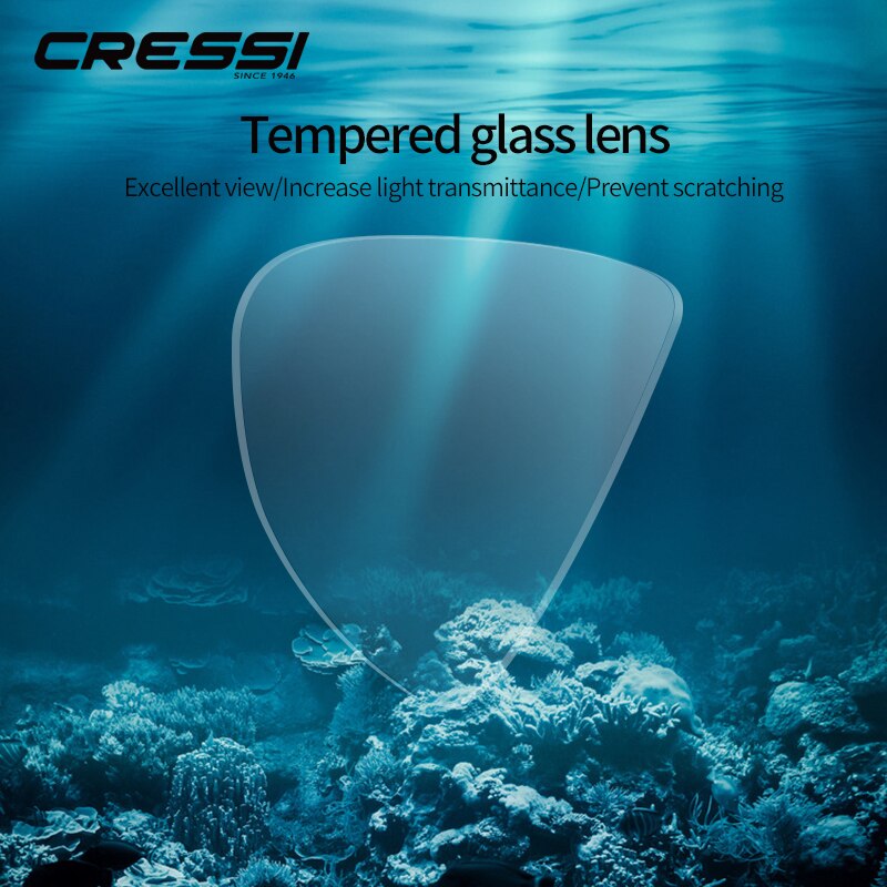 Cressi IKARUS-máscara de buceo, conjunto de esnórquel, máscara de silicona de secado superior, Combo de lentes de vidrio templado para adultos