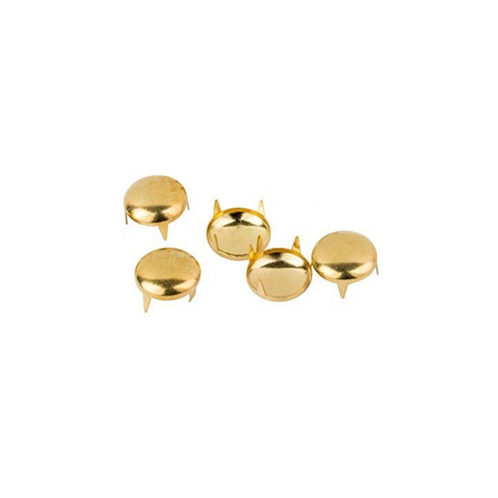 100 Pcs Ronde Dome Studs Metalen Klauw Kralen Nailhead Punk Klinknagels Met Spikes (9mm): Gold