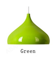 Moderne Kleurrijke Aluminium Hanglampen Industriële Opknoping Verlichting Bar Loft Hanglamp Eetkamer Diy Lamp Shades E27: Green