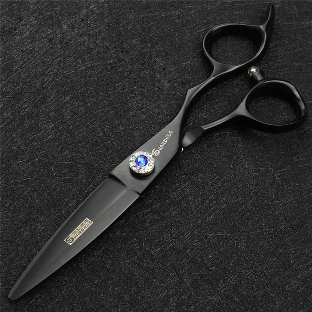 Professionele kappers schaar 6.0 inch lancet schaar Japan 440c roestvrij staal haar schaar kapper schaar: black scissors2