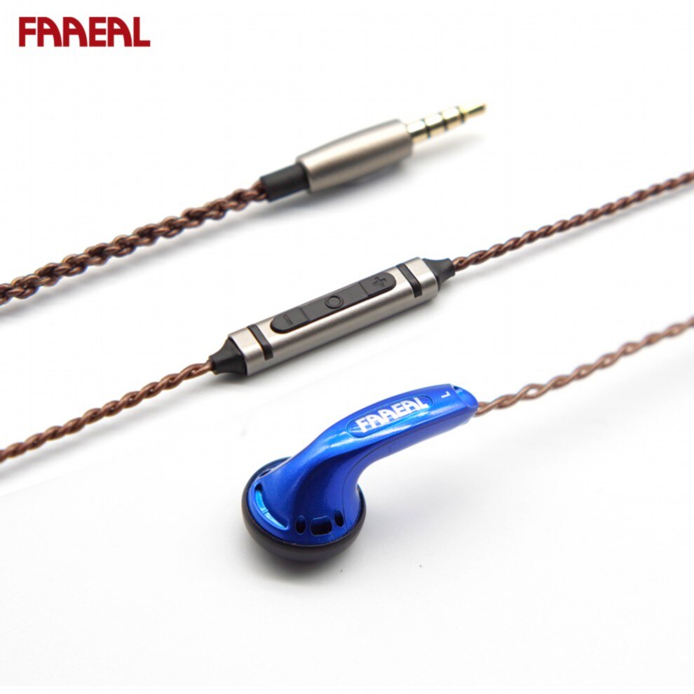 Faaeal Iris 1.0/2.0 Hifi In-Ear Oortelefoon 32Ohm Diy MX500 Bass Geluidskwaliteit Muziek Oortelefoons Dj Koptelefoon universele 3.5Mm Jack: Iris 2.0-blue 3 MIC