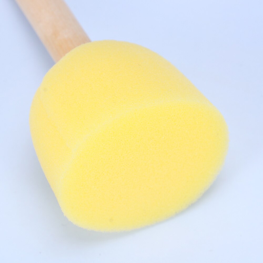 15Pcs Sponge Painting Brush Wooden Handle Drawing Brush Kids Graffiti Brushes DIY Painting Set for Kids Children