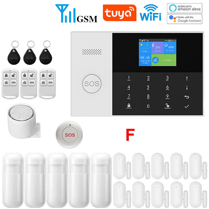 YAOSHENG Security-Protection TUYA Smart Home Alarm System 2G 433MHz WiFi GSM Wireless House App Control Sets PG105
