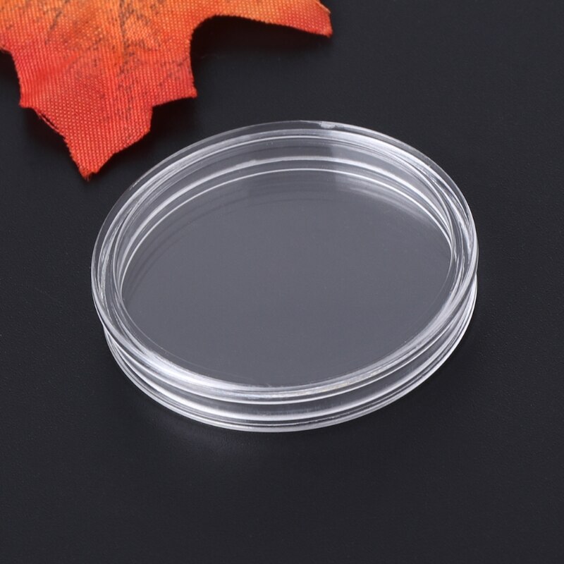 1 PC 38.6mm Round Acrylic Coin Capsule Clear Storage Holder For Silver Coin 1 oz