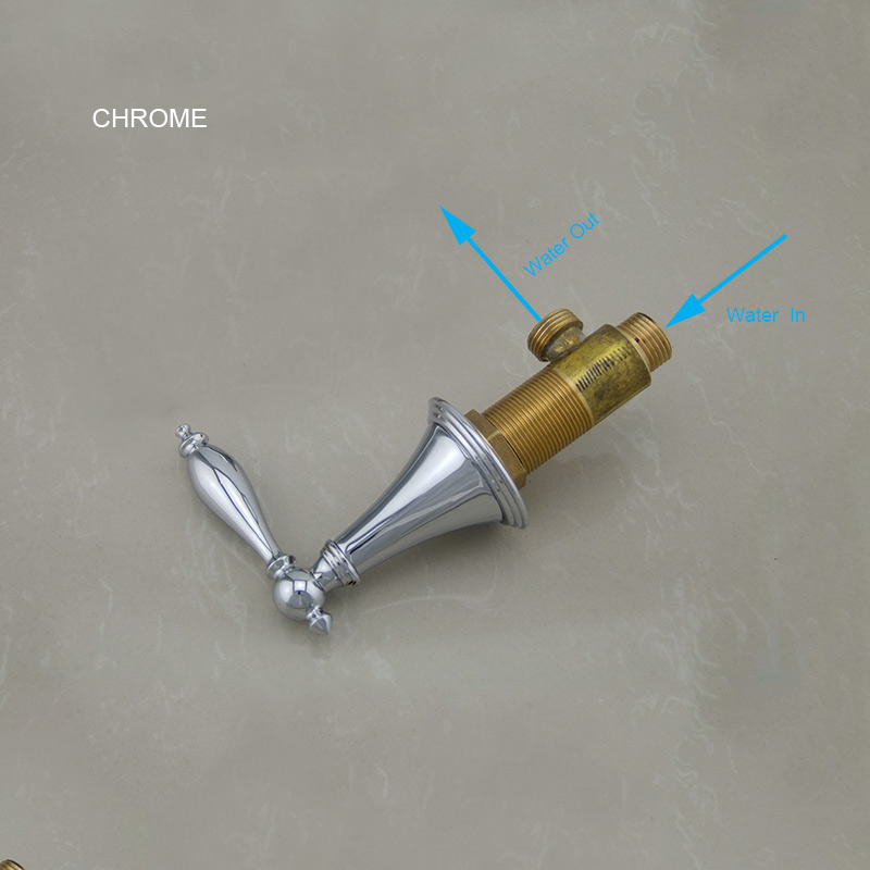 BAKALA And Retail Chrome Brass Shower Valve Square Style Single Handle Single cold Shower Faucet Control Valve: White