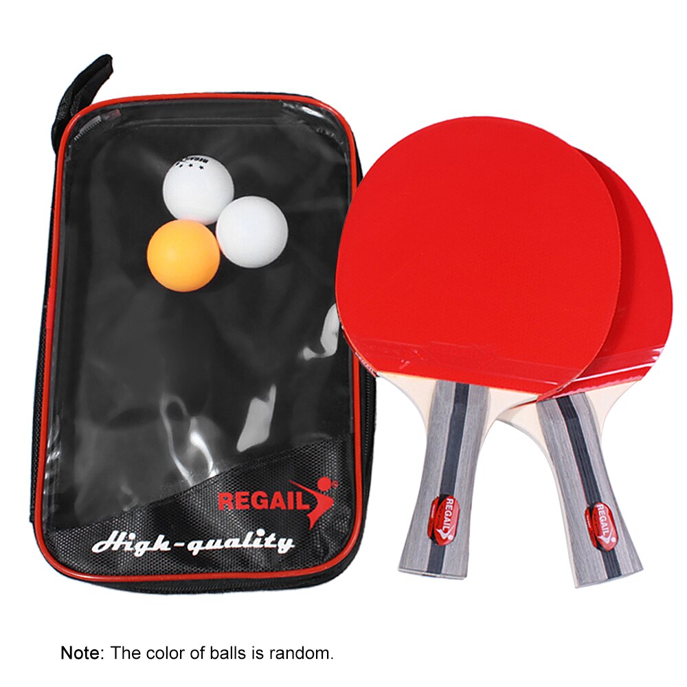 Ping Pong Paddles Table Tennis Rackets 2 Ping Pong Bats Long Short Handle Ping Pong Racket Set Racquet Bundle Kit with 3 Balls