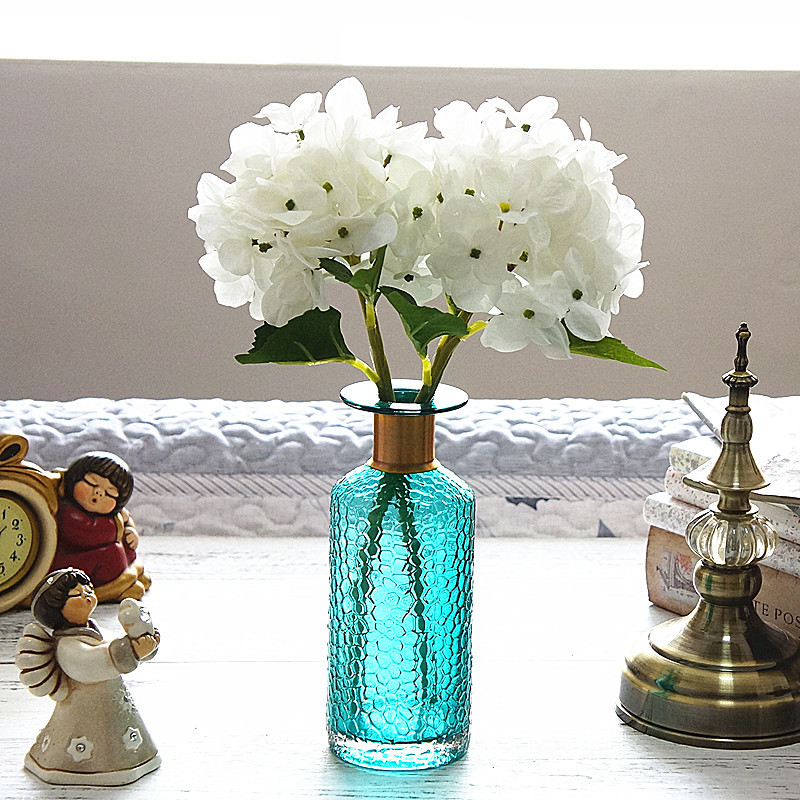 1 bundle Silk Hydrangea bridal bouquet artificial plants vases for home decor scrapbooking wedding needlework Year