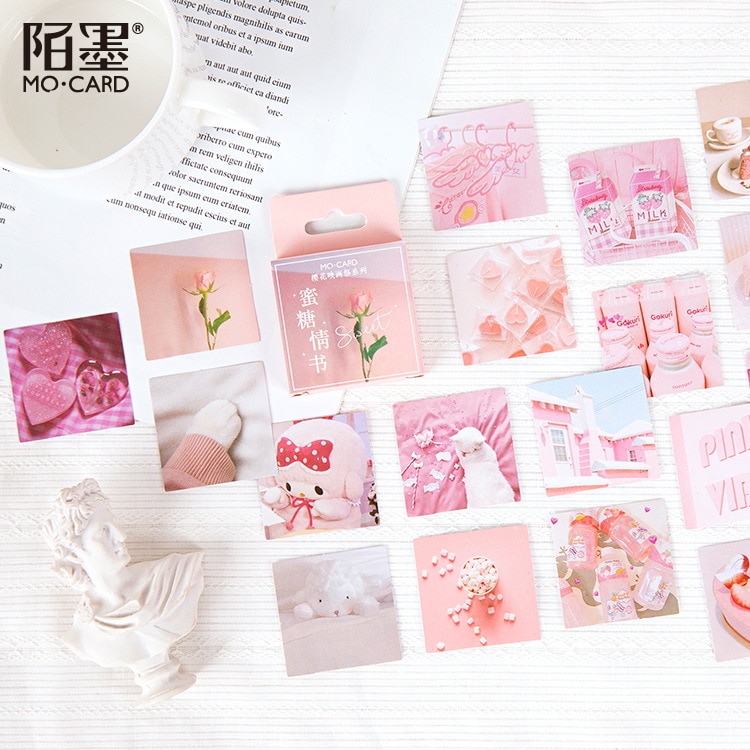 Romantisk lyserød sæson af sakuradiary etiket klistermærker diy scrapbooking værktøj mad forsegling klistermærke papirvarer