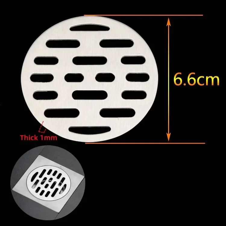 Universal Stainless Steel Round Floor Drains Cover Plate Sink Strainer Anti-clogging Shower Drains Hair Catcher Bathroom Fixture: Yellow