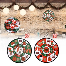 Christmas Dart Board Family Christmas Ornaments Toy Ball Dart Board Children Christmas Party Supplies