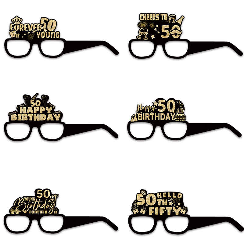 18th 30th 40th 50th Birthday Party Paper Glasses Black Gold Happy Birthday Party Decoration 18 30 40 50 60 70 Year Photo Prop: Light Grey