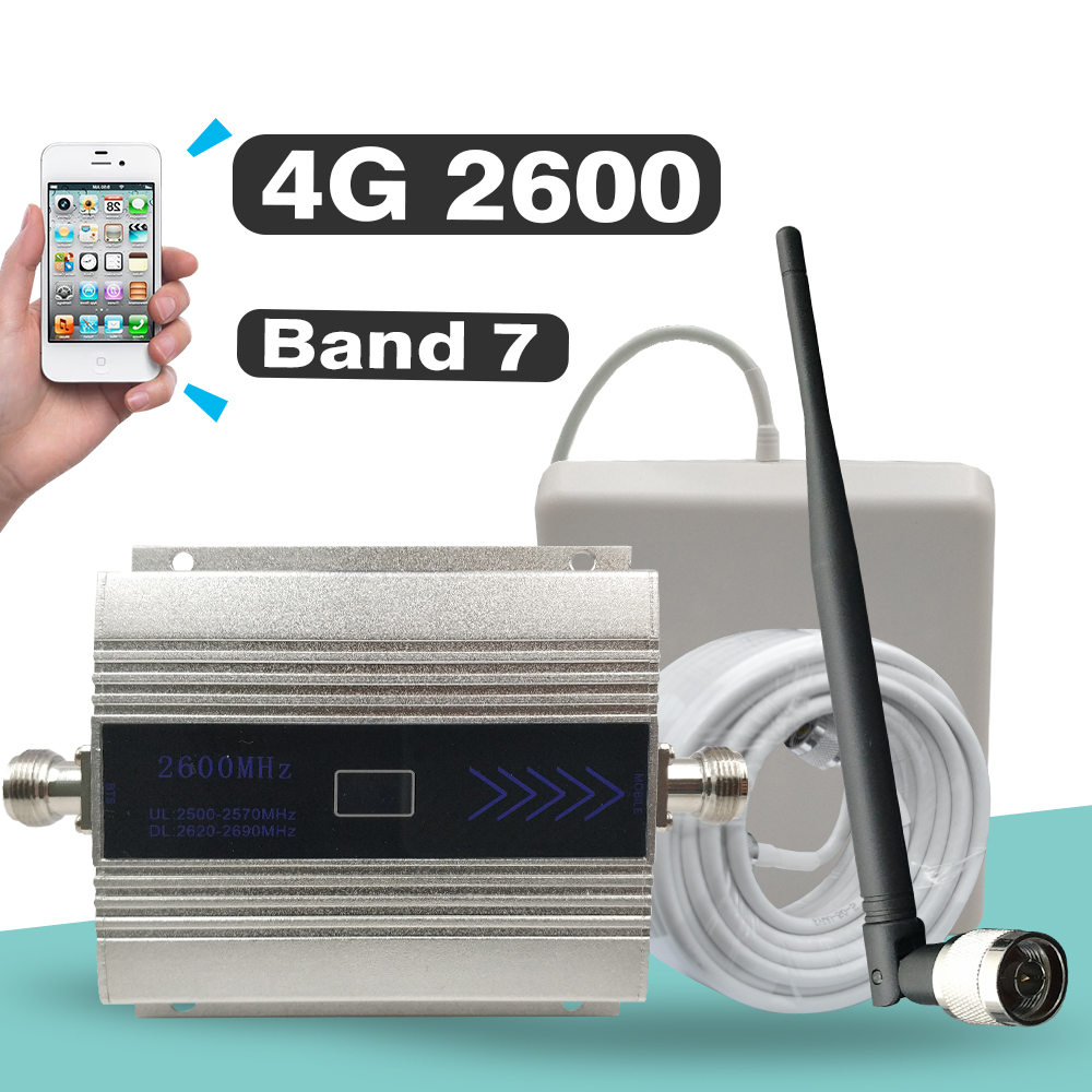 4g signal repeater fdd lte 2600( bånd 7)  mobiltelefon signal booster 4g netværks data lte 2600 mobil signal forstærker sæt sæt  #13m