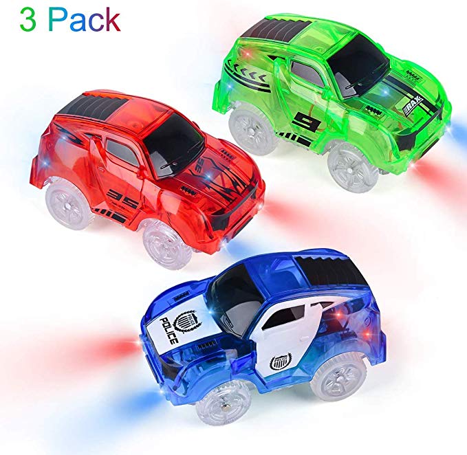 DIY Glowing Race Track Bend Flash in the Dark Assembly Flexible Car Toy 165/240pcs Glow Racing Track Set Children's day: 7