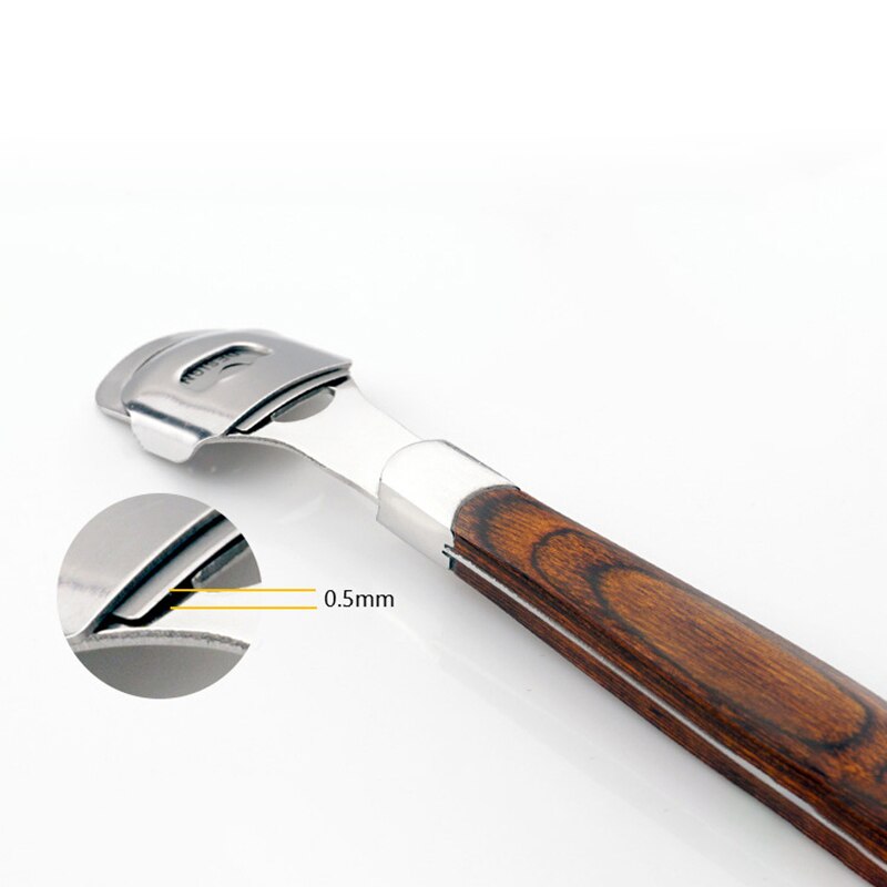 Stainless Steel Wooden Handle Foot File Portable Pedicure Tool Set Callus Dead Skin Scraper