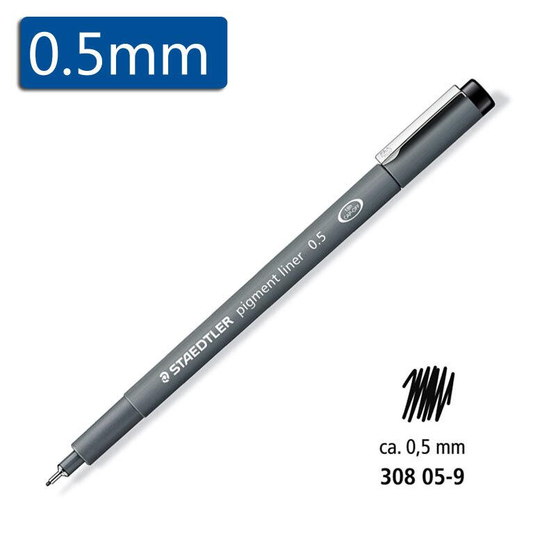 STAEDTLER Needle Pens 308 Waterproof Drawing Liners Sketching Art Marker Stroking Drawing Manuscript Student Artist: 05