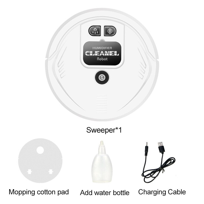 Automatische Vegen Robot Uv Desinfectie Usb Opladen Smart Stofzuiger Dweilen Spray Luchtbevochtiger Thuis Vloer Veegmachine Machine: White Charge