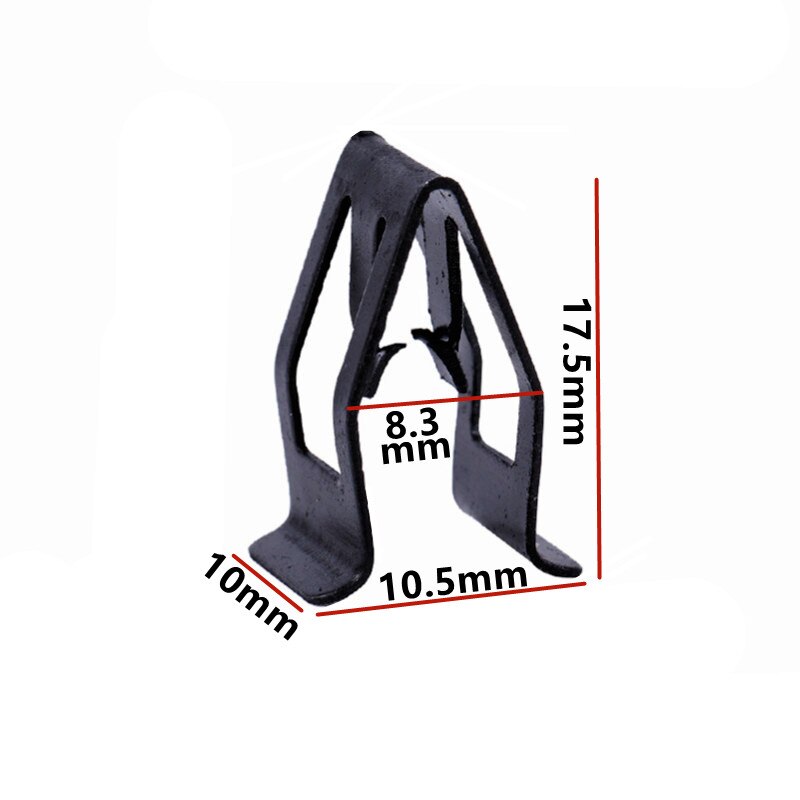 Auto U-Type Metalen Ijzeren Klem Center Console Dashboard Geluid Radio Cd Dvd Navigatie Panel Fasteners Clips Rivet Auto snap Gesp: 10Pcs D636