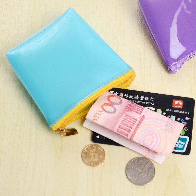 Cute Pocket Coin Bag Candy Color Coin Purse Jelly Wallet Pouch Holder Women's Hand Change Purse Waterproof Pouch BAG Transparent