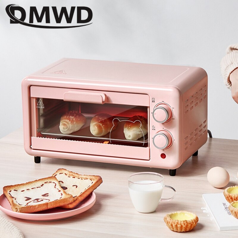 Horno eléctrico multifunción DMWD para hornear, horno pequeño para el hogar, horno mini para pastel con control de temperatura 11L