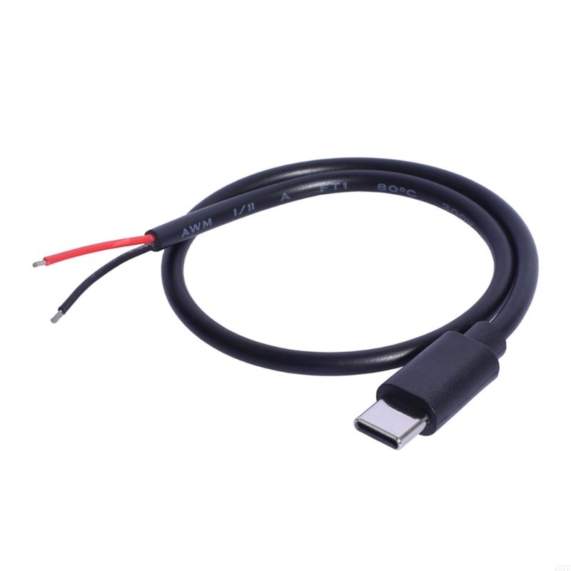 157F USB C to Bare Wire Power Cable 30CM 20AWG Pigtail Line for Charging USB Type C