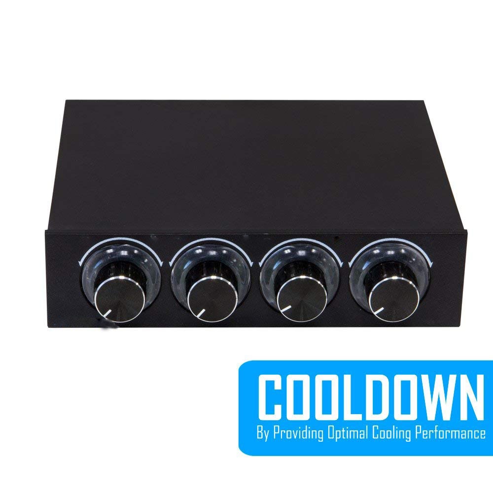 Fan Speed Controller 4 Channel W/ LED Controls Up To 4 Sets Of PC Computer Fans GDT Controller And CPU HDD VGA