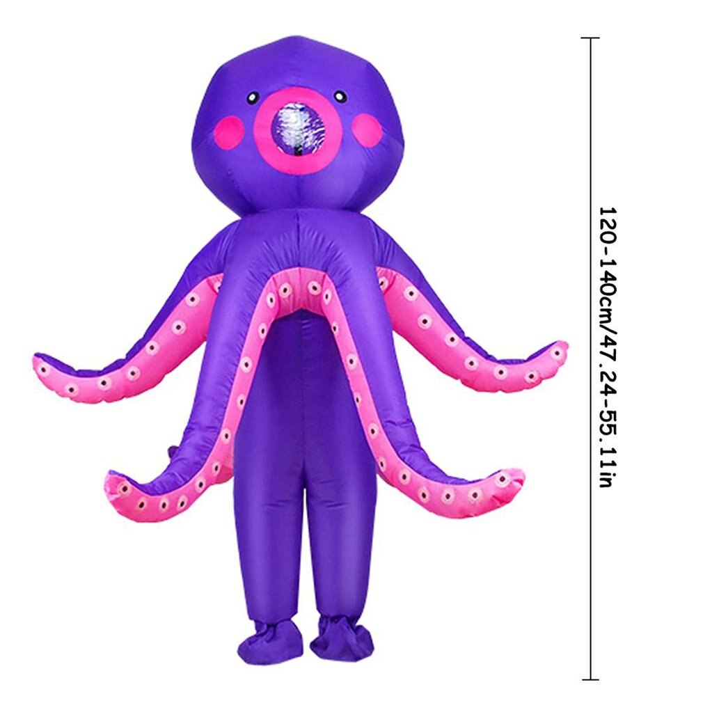 Ośmiornica nadmuchiwany kombinezon nadmuchiwana ośmiornica kostium wysadzić śmieszny kostium w górę odzież na Halloween Cosplay dla dzieci dorosłych