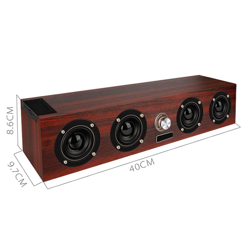 20W Portable Column Wireless Column Speaker Supports TF Card FM Radio Aux Subwoofer Soundbar for Computers and Home TVs, etc.