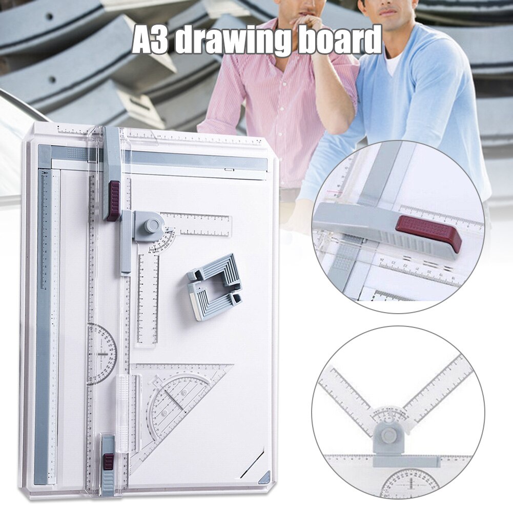 Drawing Board A3 Drafting Tables with Parallel Motion Angle Measuring System A3 Drawing Board @LS
