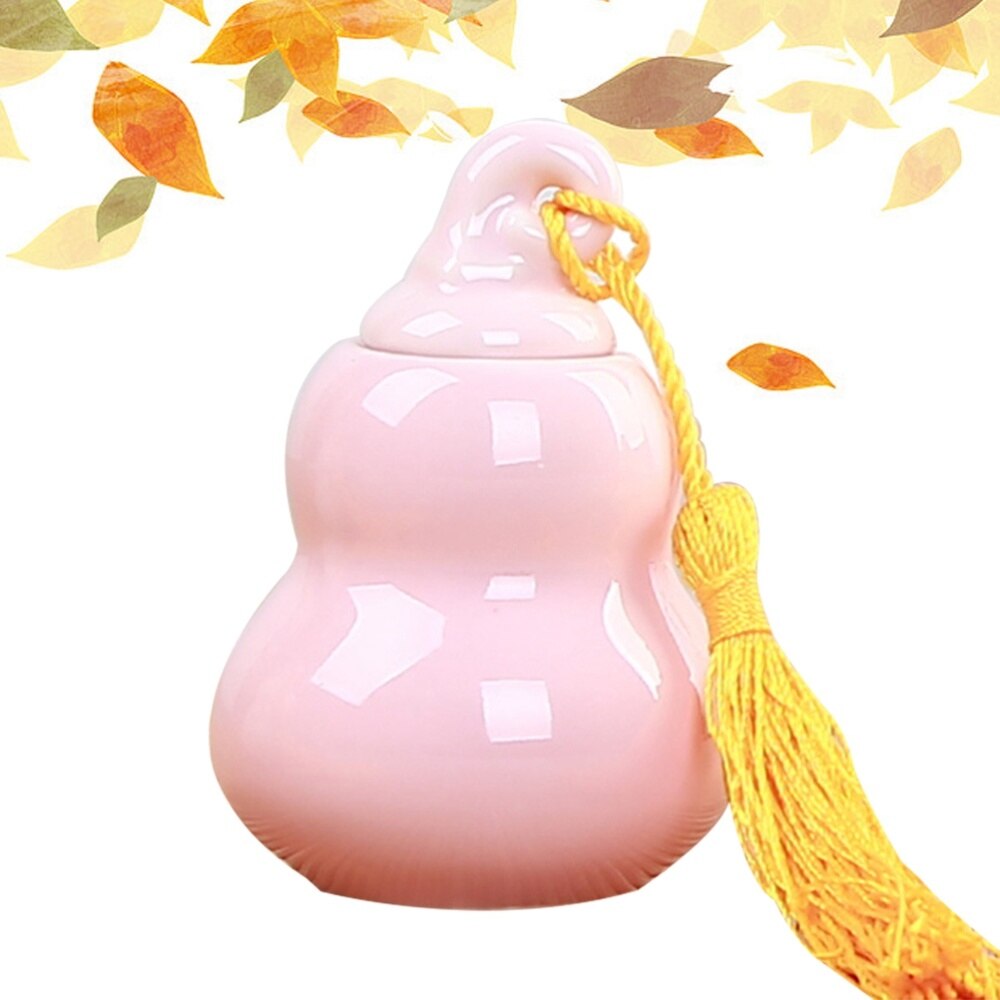 mini ceramiczne naczynie na herbatę słoik gurda kształt butelki Tealeaves garnek na maść w proszku krem): różowy