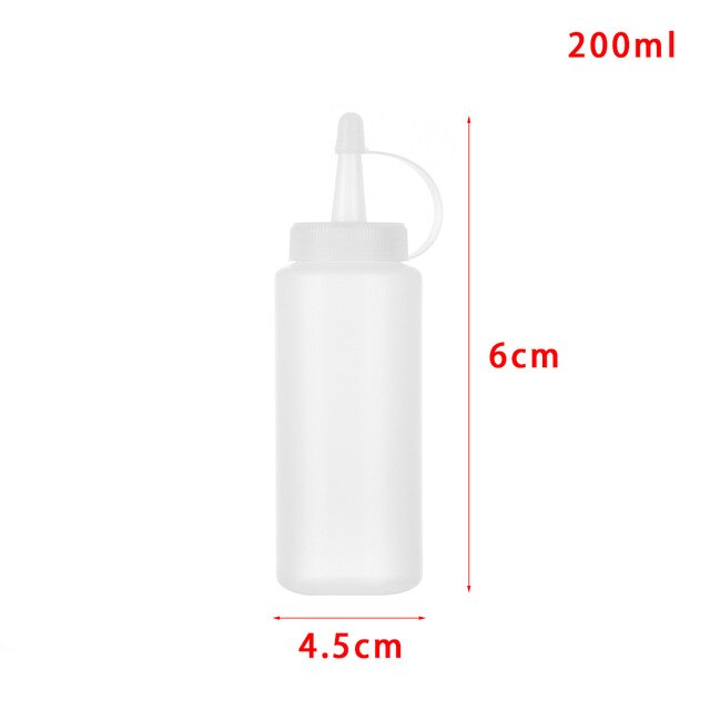 Chocolate Squeeze Bottle With Cap Plastic Cake Decorating Tool Bread Baking Condiment Dispenser Bottle 200ml/320ml/450ml/750ml: 200ml