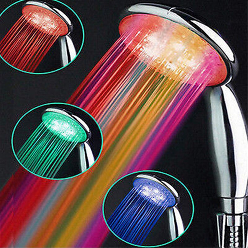 LED Anion Shower SPA Shower Head Pressurized Water - Saving Temperature Control Colorful Handheld Big Rain Shower